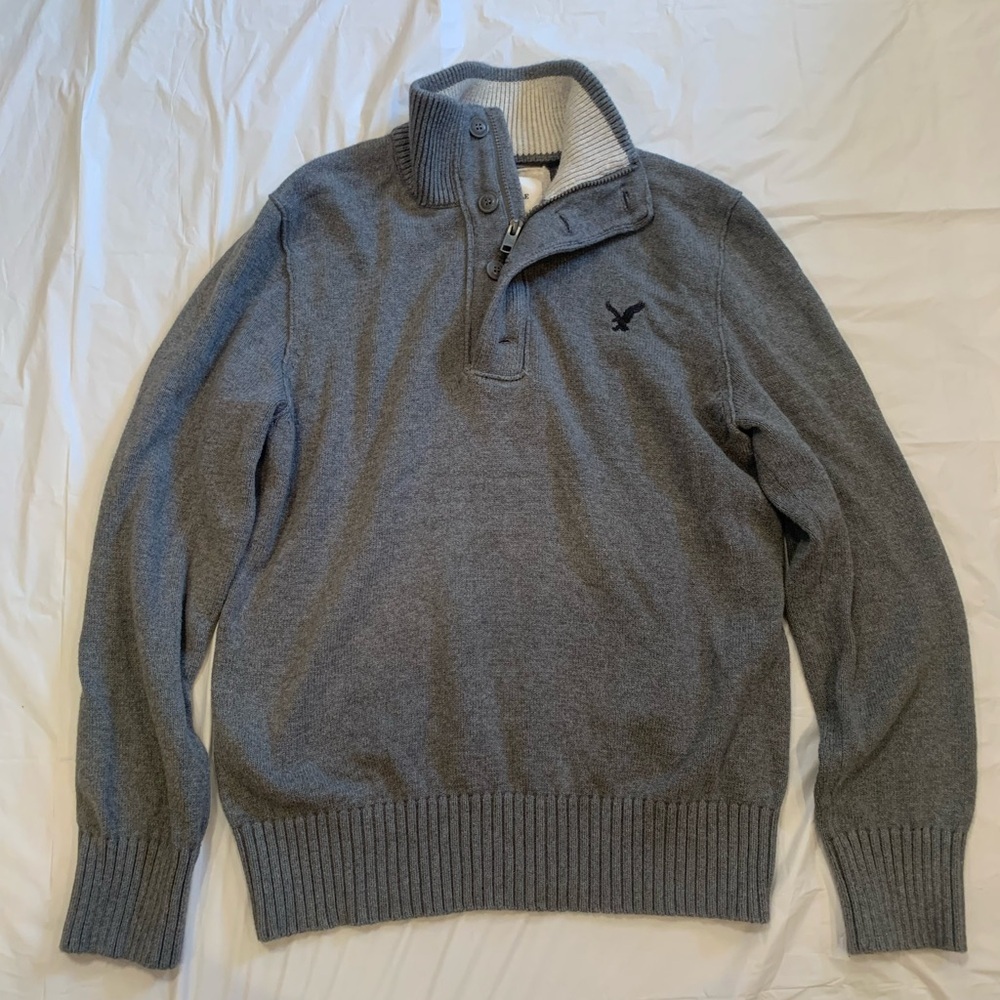 American Eagle Classic Fit Men's Grey Sweater Size Large